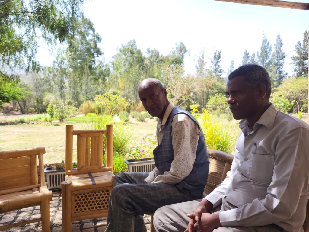 Gebru (Führer an Wukro-Museum), Tesfay Leiter der öffentlichen Bibliothek in der Nähe des Museums.